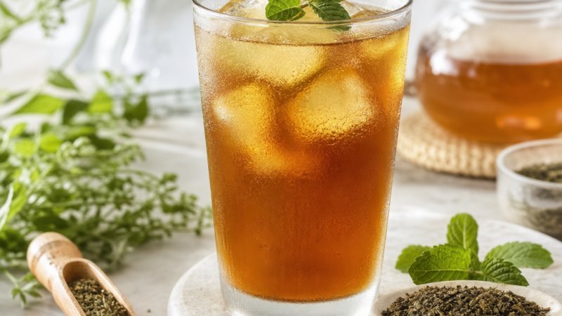 preparación sencilla de té granizado funcional en casa