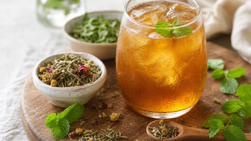 preparación sencilla de té granizado funcional en casa