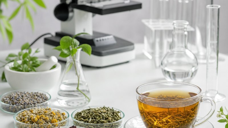 origen de la infusión representado por hojas frescas