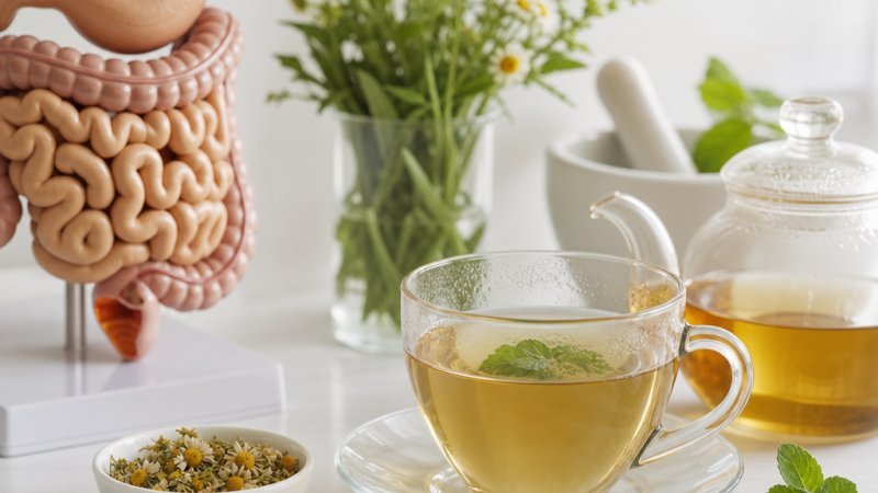 infusiones digestión verano en taza de té