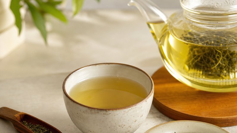 Hojas de té y ciencia de la L-teanina