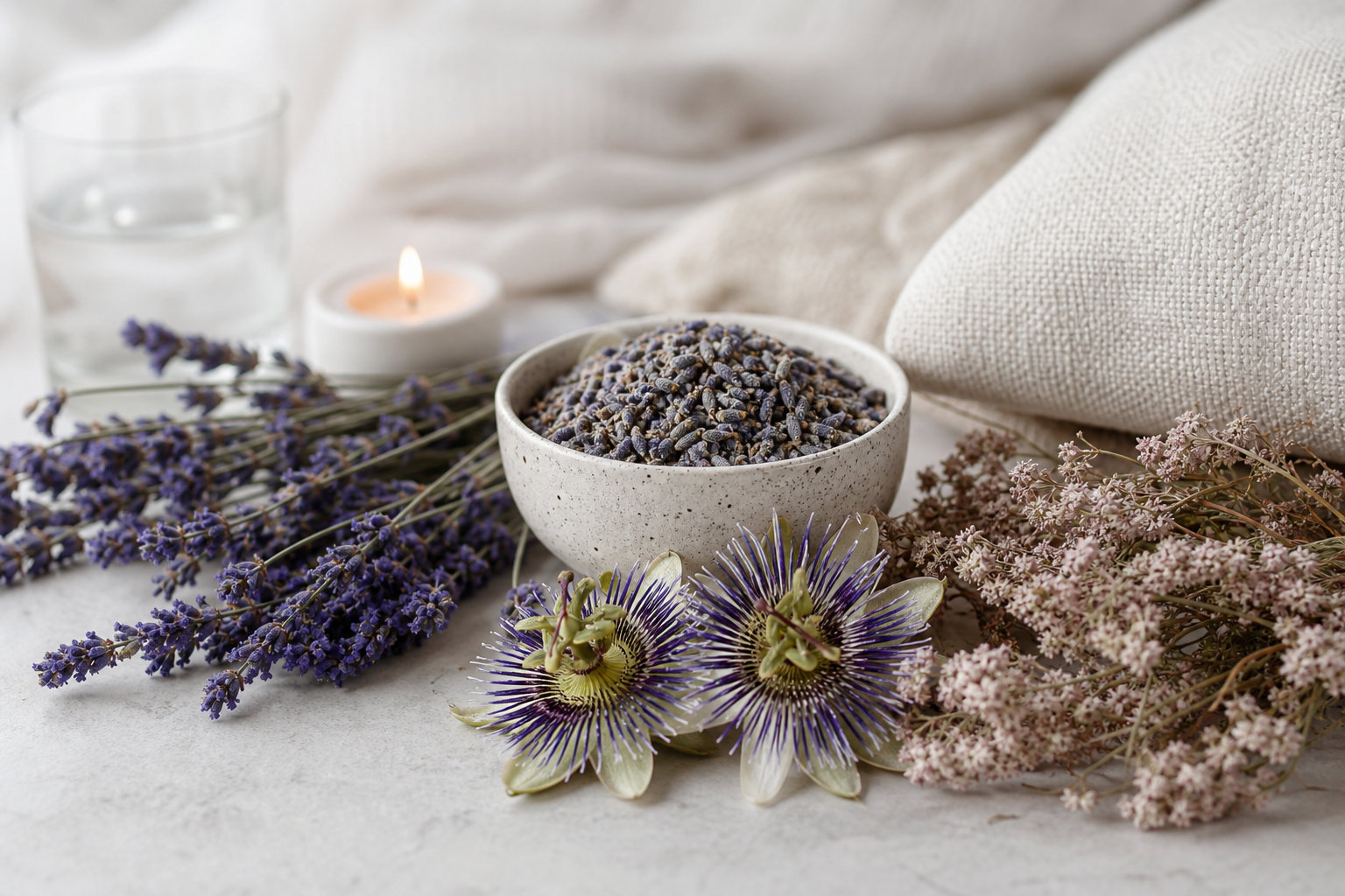 Lavanda, Pasiflora y Valeriana: El Trío que Transforma tus Noches de Calor