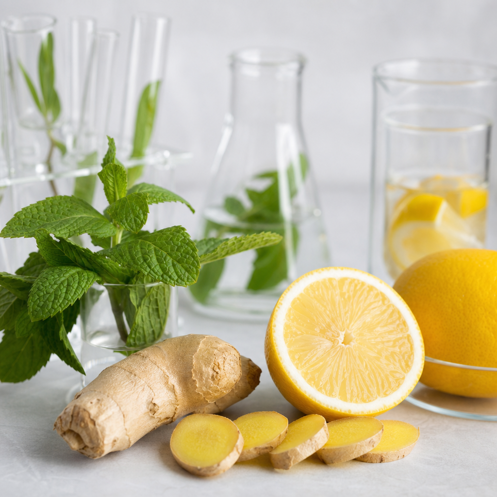 Menta, Jengibre y Limón: El Trío Más Refrescante del Verano bebida refrescante de menta jengibre y limón