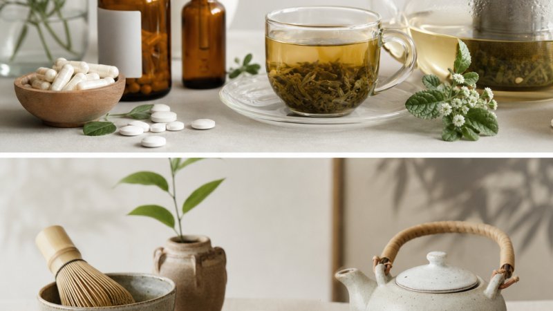 persona disfrutando rituales de té en verano