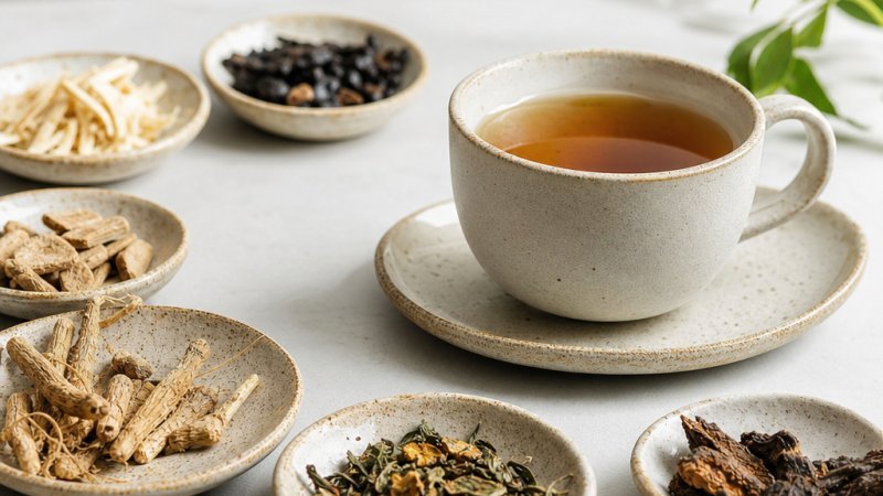 tazas de tés con adaptógenos