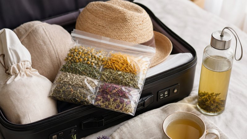listo kit de infusiones de viaje para el verano