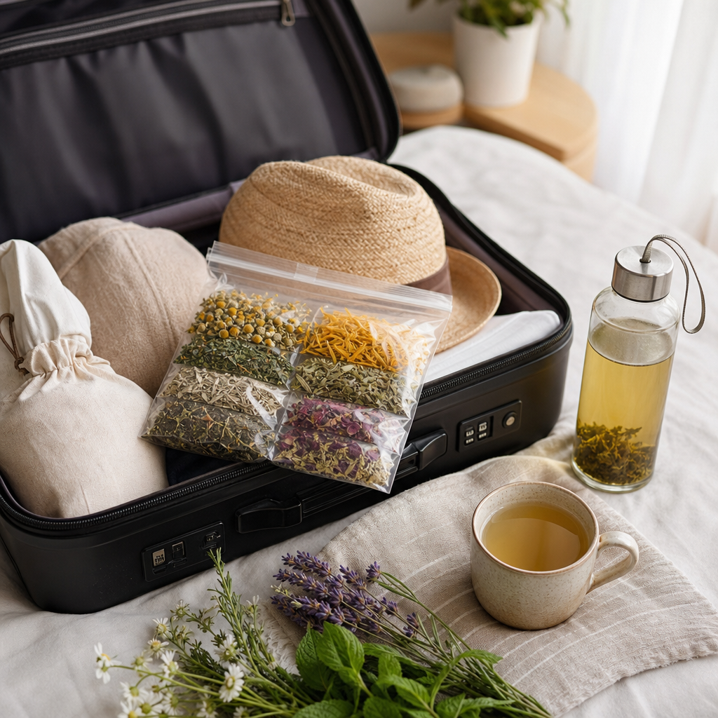 listo kit de infusiones de viaje para el verano