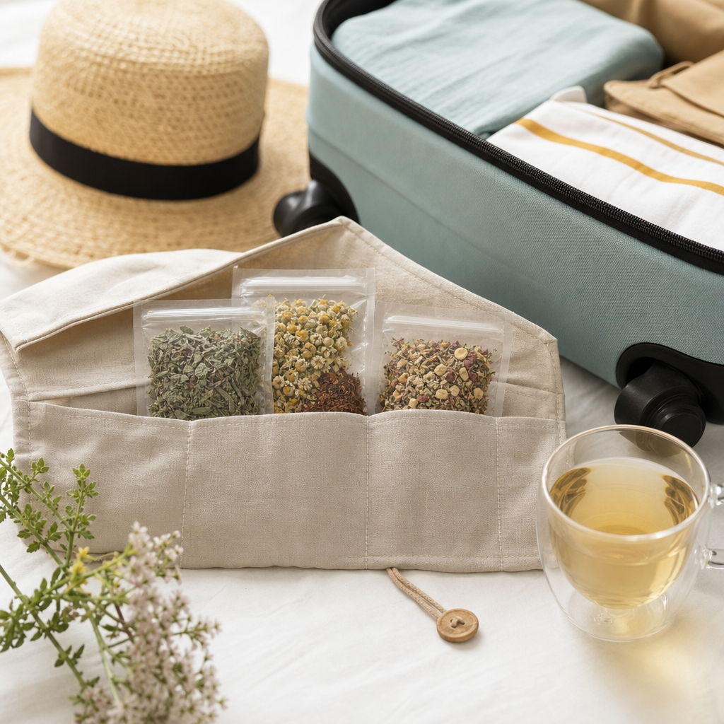 listo kit de infusiones de viaje para el verano