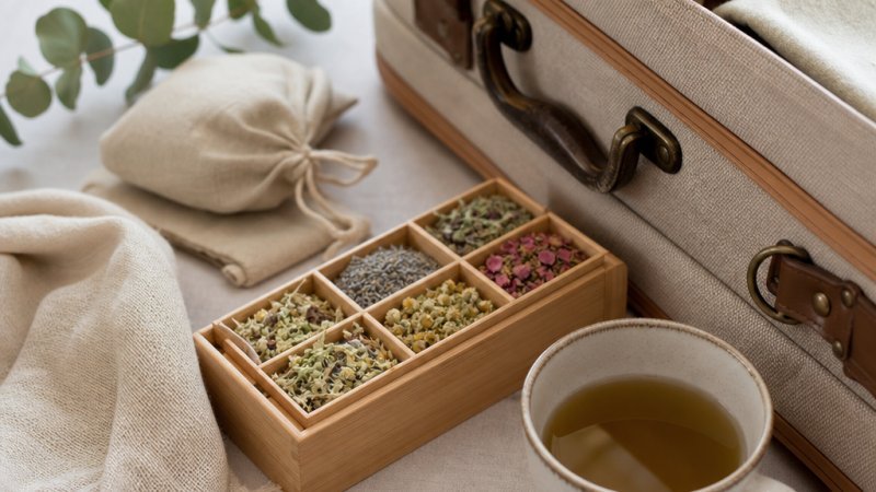listo kit de infusiones de viaje para el verano