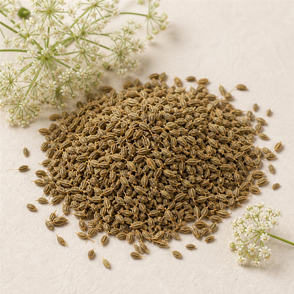 Anís Verde: Semillas de Pimpinella anisum, de intenso aroma dulce y anisado.